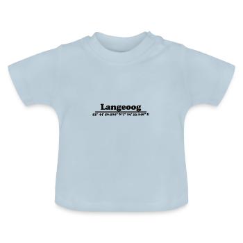 Langeoog Koordinaten - Baby Bio-T-Shirt mit Rundhals - Hellblau - Vorne