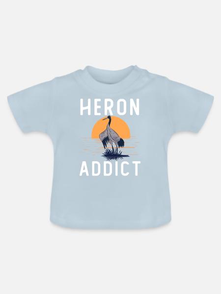 Heron Addict - Baby Bio-T-Shirt mit Rundhals - Hellblau