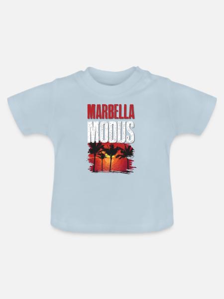 Marbella Modus - Baby Bio-T-Shirt mit Rundhals - Hellblau