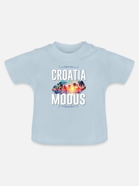 Croatia Modus - Baby Bio-T-Shirt mit Rundhals - Hellblau