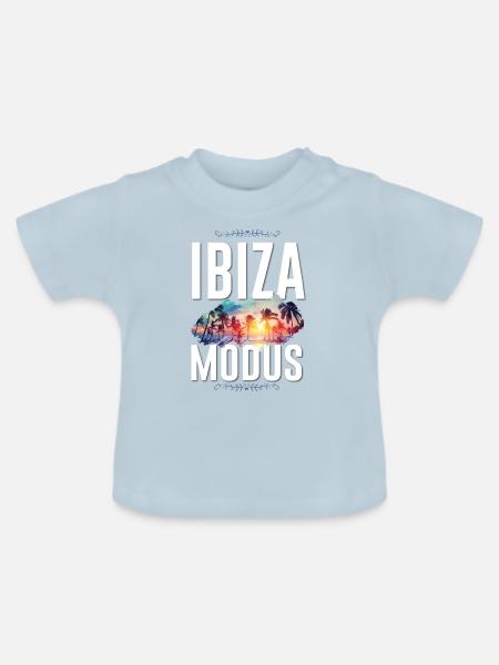Ibiza Modus - Baby Bio-T-Shirt mit Rundhals - Hellblau