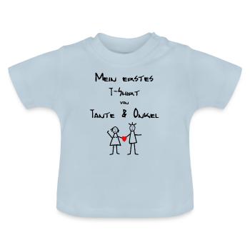 Mein erstes T-Shirt - Baby Bio-T-Shirt mit Rundhals - Hellblau - Vorne