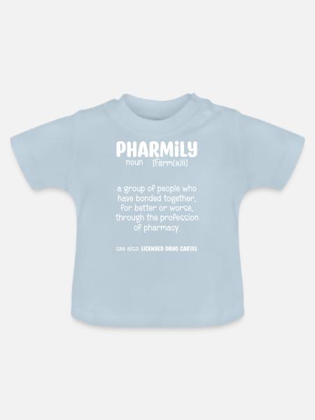 Pharmily Pharmacists Group - Baby Bio-T-Shirt mit Rundhals - Hellblau