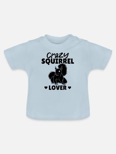 Eichhörnchen, Eichhörnchen, niedlicher - Baby Bio-T-Shirt mit Rundhals - Hellblau