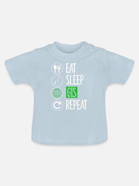 Sleep Geographic Information Science - Baby Bio-T-Shirt mit Rundhals - Hellblau