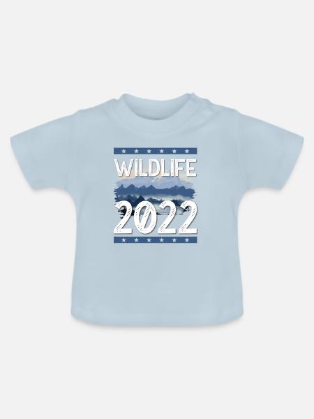 Wildlife 2022 - Baby Bio-T-Shirt mit Rundhals - Hellblau