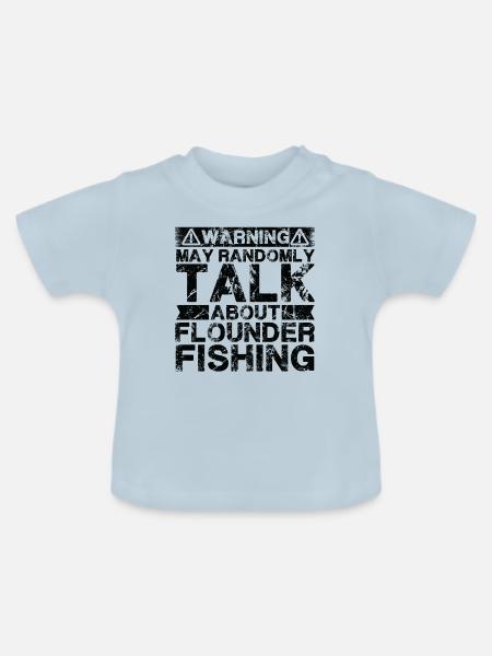 Angeln - Flunderfisch - Baby Bio-T-Shirt mit Rundhals - Hellblau