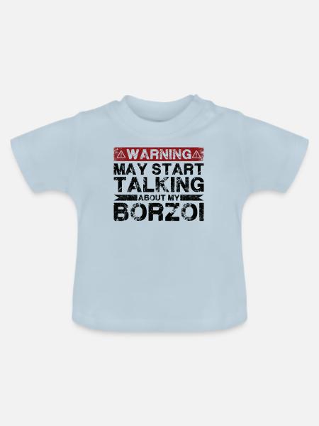 Apropos Barsoi - Baby Bio-T-Shirt mit Rundhals - Hellblau