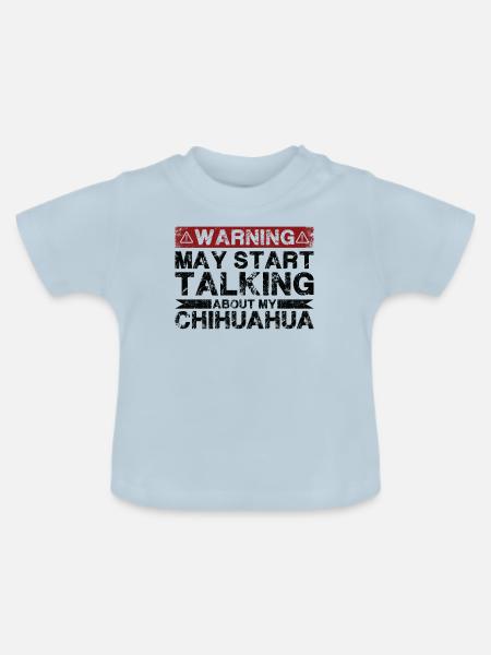Apropos Chihuahua - Baby Bio-T-Shirt mit Rundhals - Hellblau