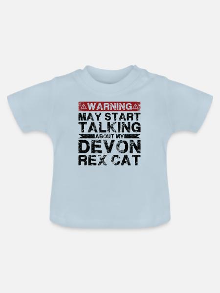 Apropos Devon Rex Cat - Baby Bio-T-Shirt mit Rundhals - Hellblau