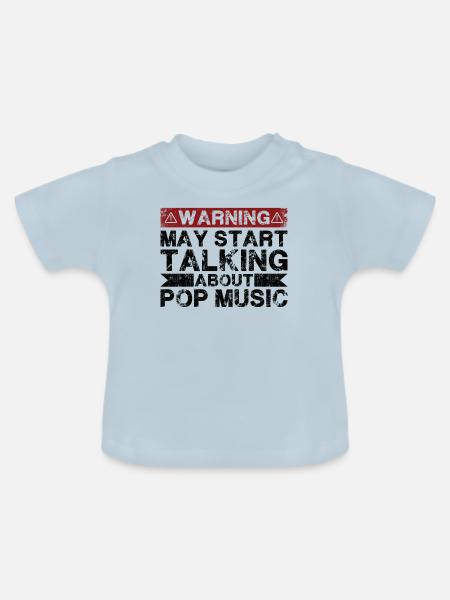 Apropos Popmusik - Baby Bio-T-Shirt mit Rundhals - Hellblau