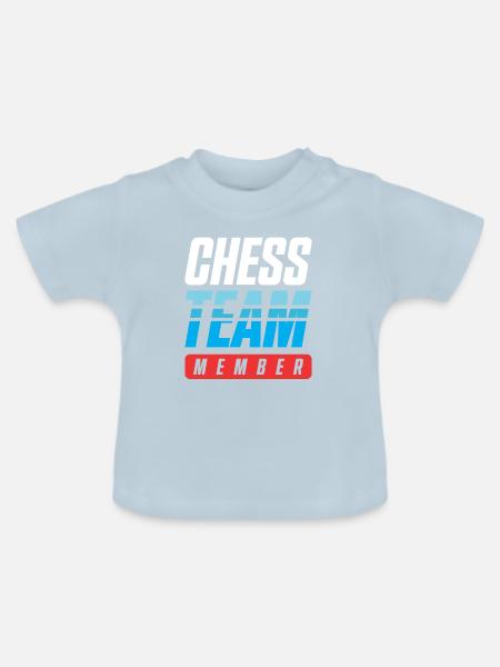 Chess Team - Baby Bio-T-Shirt mit Rundhals - Hellblau