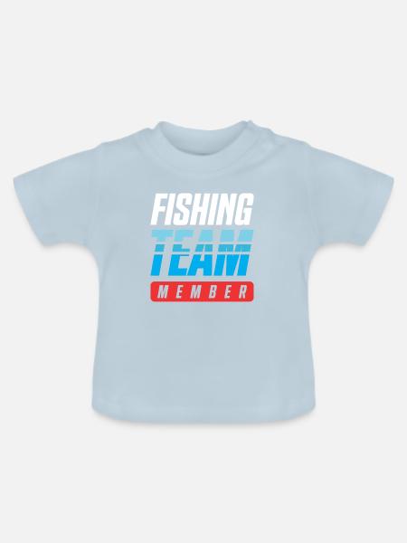 Fishing Team - Baby Bio-T-Shirt mit Rundhals - Hellblau