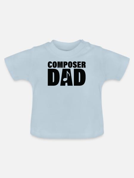 Job - Komponist Vater - Baby Bio-T-Shirt mit Rundhals - Hellblau