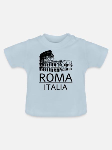 Rom Italien - Baby Bio-T-Shirt mit Rundhals - Hellblau