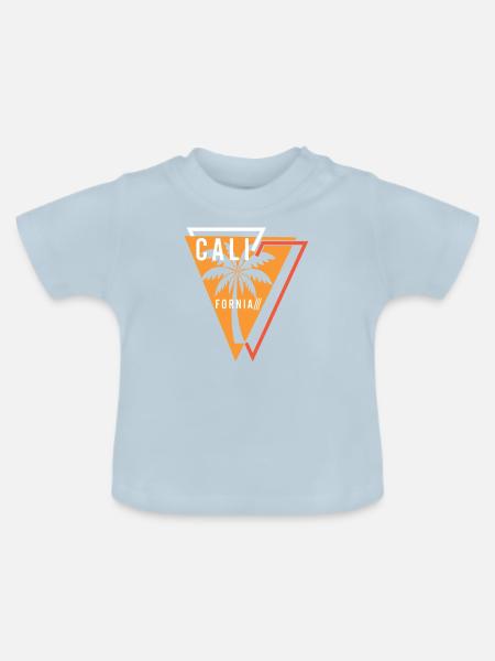 California - Baby Bio-T-Shirt mit Rundhals - Hellblau