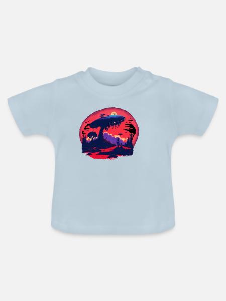 Geschenke - Baby Bio-T-Shirt mit Rundhals - Hellblau