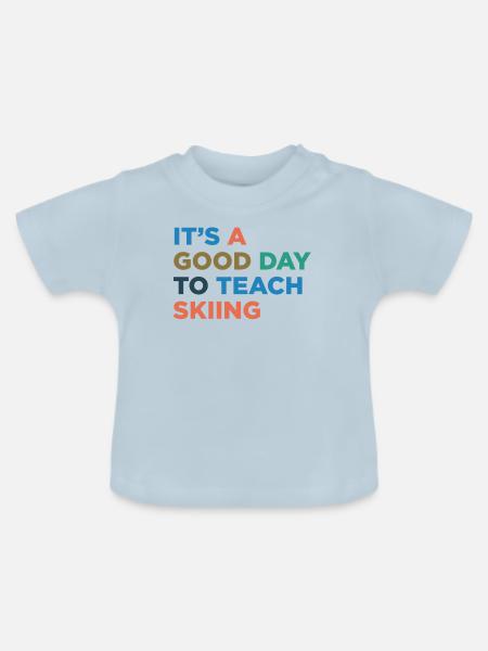 Skitrainer Unterrichten - Baby Bio-T-Shirt mit Rundhals - Hellblau