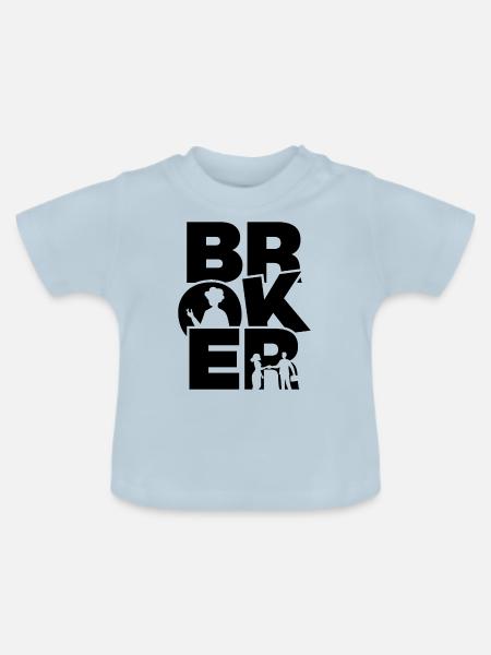 Beruf Arbeit - Makler - Baby Bio-T-Shirt mit Rundhals - Hellblau