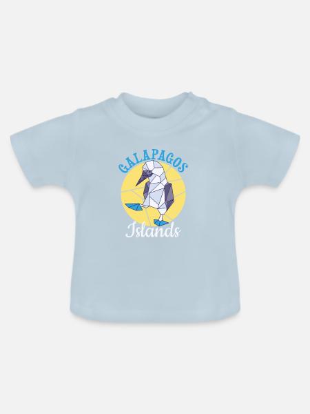 Galapagos Islands - Baby Bio-T-Shirt mit Rundhals - Hellblau