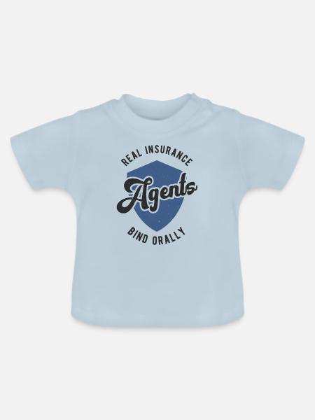 Versicherungsagent Gutachter Versicherungsmakler - Baby Bio-T-Shirt mit Rundhals - Hellblau