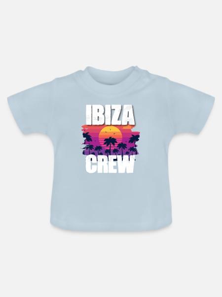 Ibiza Urlaub - Baby Bio-T-Shirt mit Rundhals - Hellblau
