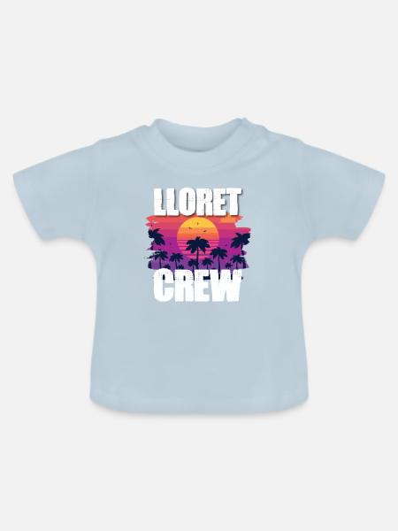 Lloret De Mar Urlaub - Baby Bio-T-Shirt mit Rundhals - Hellblau