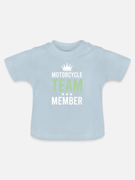 Motorcycle Team - Baby Bio-T-Shirt mit Rundhals - Hellblau