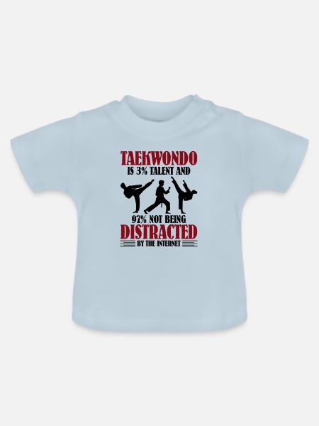 Taekwondo - Baby Bio-T-Shirt mit Rundhals - Hellblau