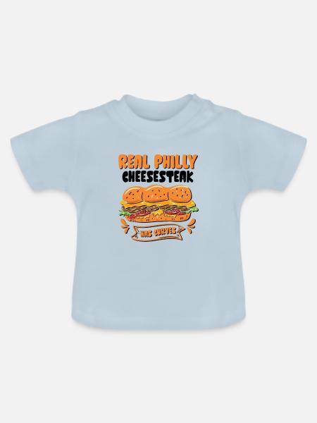 Philly Breakfast Sandwich - Baby Bio-T-Shirt mit Rundhals - Hellblau
