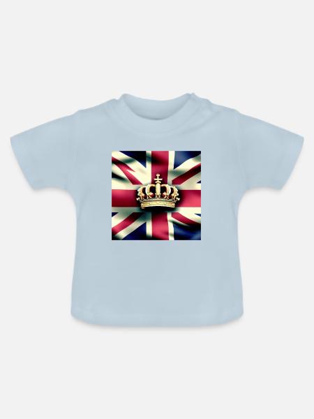 KRÖNUNGS-TSHIRT - Baby Bio-T-Shirt mit Rundhals - Hellblau