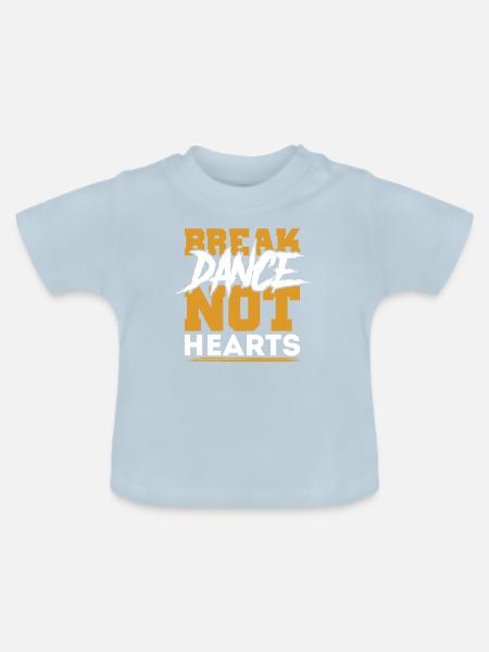 breakdance tanzen - Baby Bio-T-Shirt mit Rundhals - Hellblau