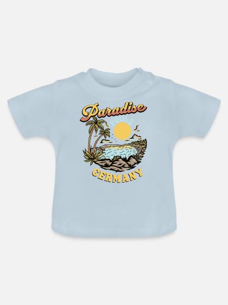 Paradise pools - Baby Bio-T-Shirt mit Rundhals - Hellblau