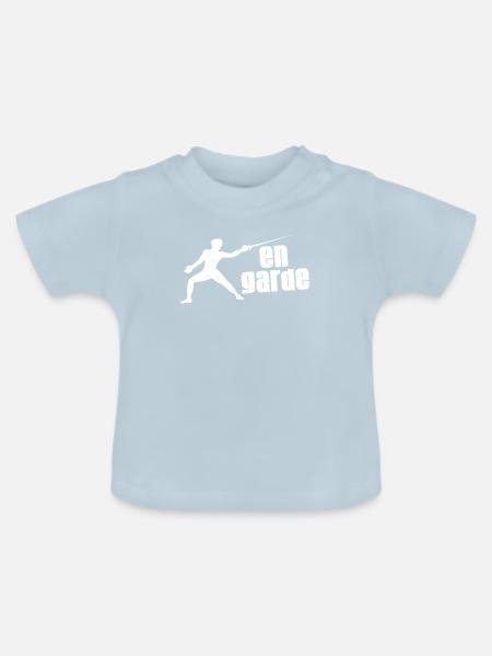 en garde - Baby Bio-T-Shirt mit Rundhals - Hellblau
