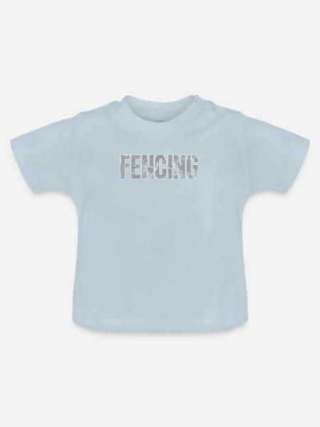 Fencing - Baby Bio-T-Shirt mit Rundhals - Hellblau