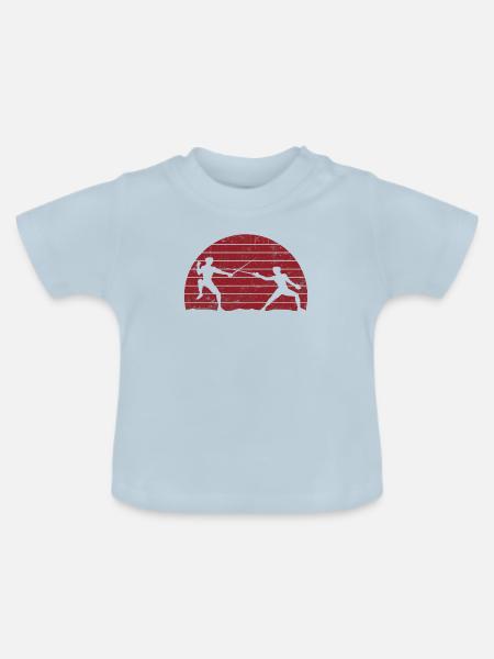 Fechten Fechtduell - Baby Bio-T-Shirt mit Rundhals - Hellblau