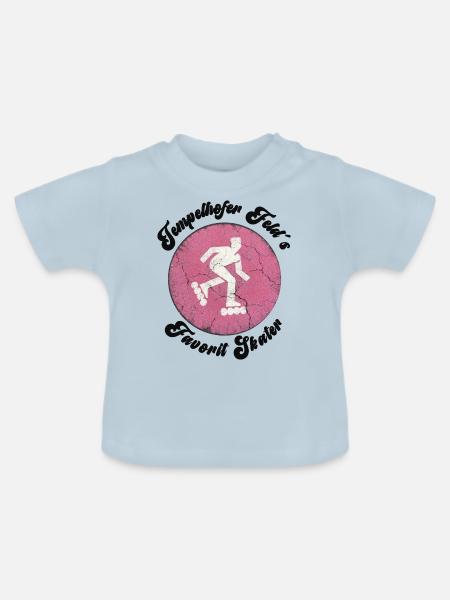 Tempelhofer Feld Skater Rollschuh - Baby Bio-T-Shirt mit Rundhals - Hellblau