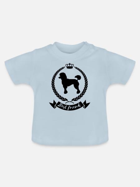 Best friend - dog, Pudel - Baby Bio-T-Shirt mit Rundhals - Hellblau
