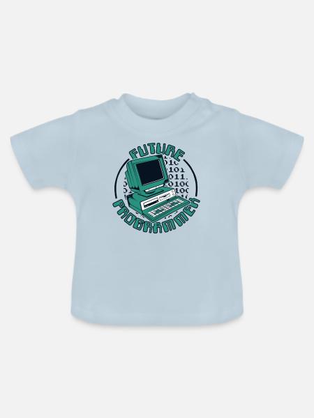 Future Programmer Softwareingenieur Developer - Baby Bio-T-Shirt mit Rundhals - Hellblau