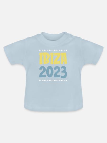 Ibiza 2023 - Baby Bio-T-Shirt mit Rundhals - Hellblau