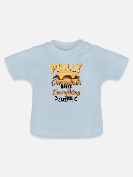 Philly Breakfast Sandwich - Baby Bio-T-Shirt mit Rundhals - Hellblau