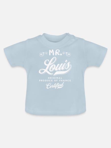 HERR LOUIS - Baby Bio-T-Shirt mit Rundhals - Hellblau