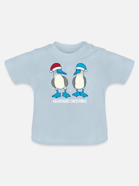 Galapagos Christmas - Baby Bio-T-Shirt mit Rundhals - Hellblau