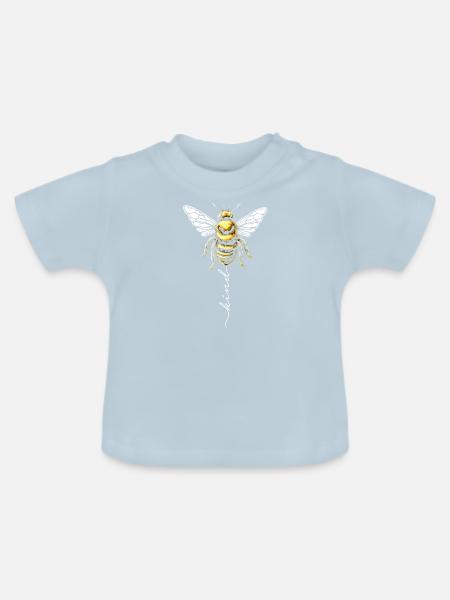 Bee Kind - Baby Bio-T-Shirt mit Rundhals - Hellblau