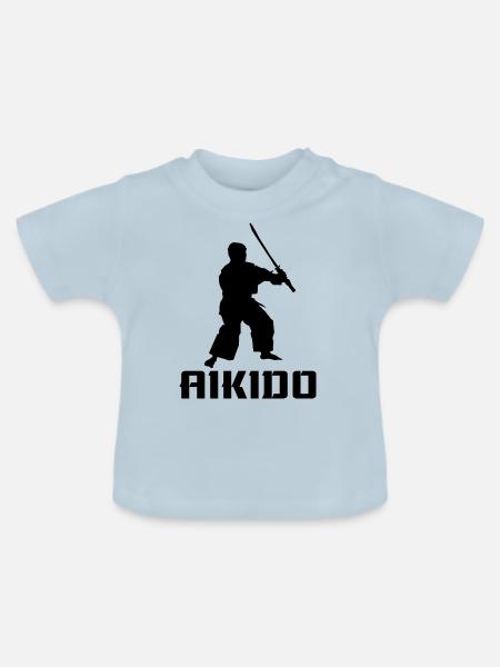 Aikido - Baby Bio-T-Shirt mit Rundhals - Hellblau
