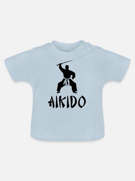 Aikido - Baby Bio-T-Shirt mit Rundhals - Hellblau