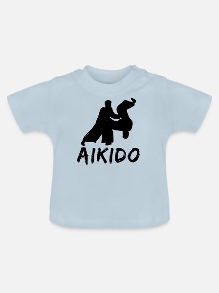 Aikido - Baby Bio-T-Shirt mit Rundhals - Hellblau