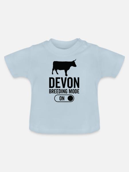 Kuhzuchtmodus Auf - Devon - Baby Bio-T-Shirt mit Rundhals - Hellblau