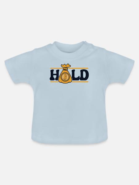 Hold Crypto Kryptowährung Blockchain Crypto - Baby Bio-T-Shirt mit Rundhals - Hellblau