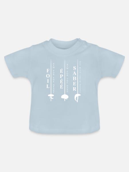Foil Epee Saber Fechten - Baby Bio-T-Shirt mit Rundhals - Hellblau